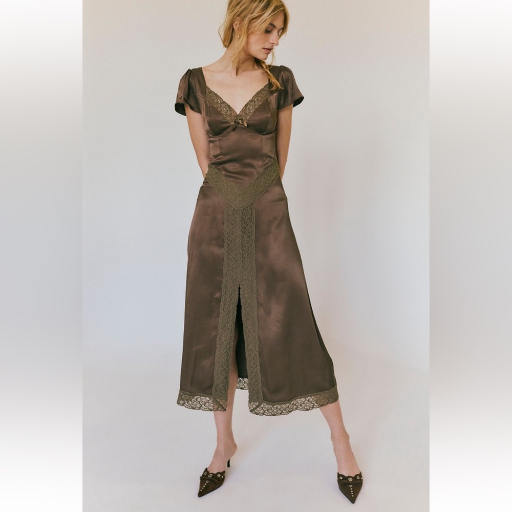 NWT! Free People Pink Skies Midi Dress